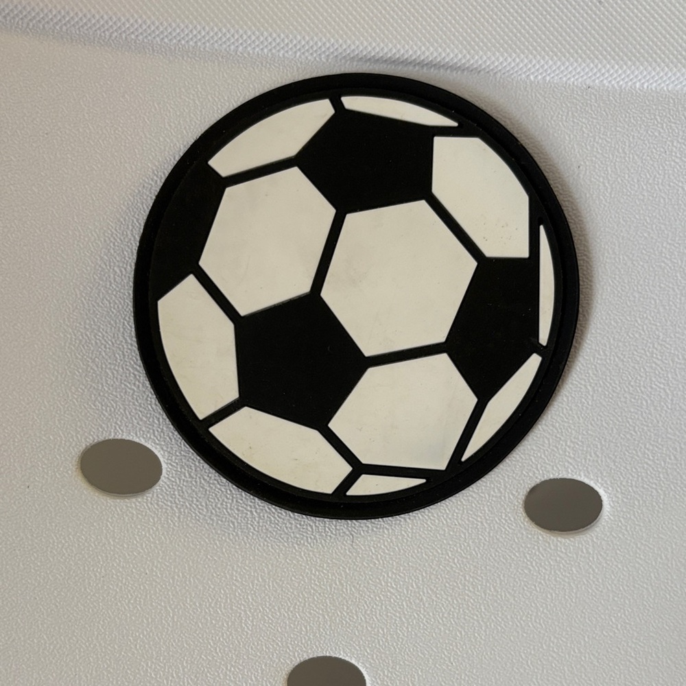 Black and White Soccer Ball bogg bag charm